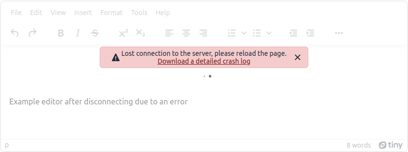 RTC disconnected error example